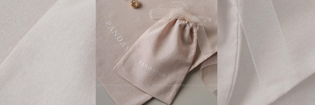 pink cotton drawstring bag