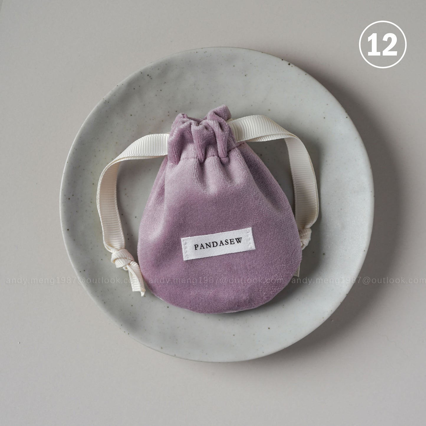 chic velvet jewelry bag small drawstring pouch in purple