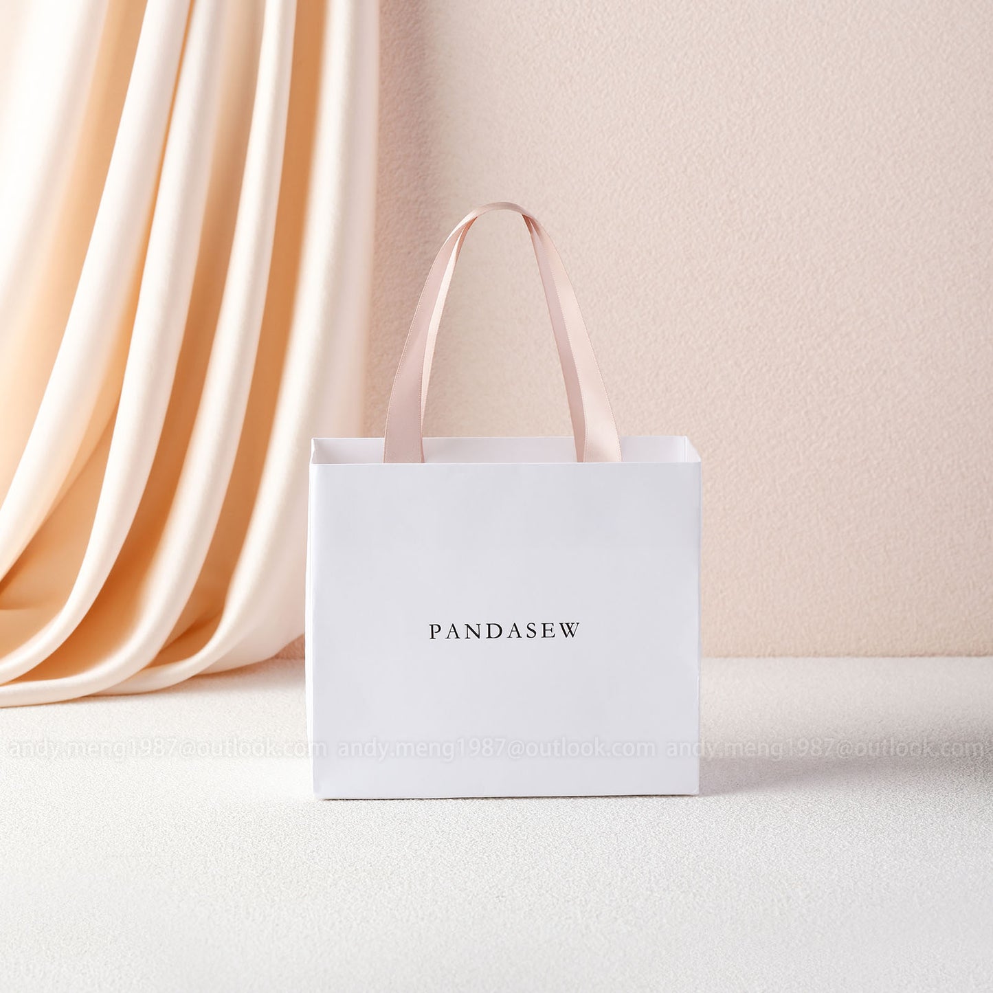 white paper gift bags with deboss logo