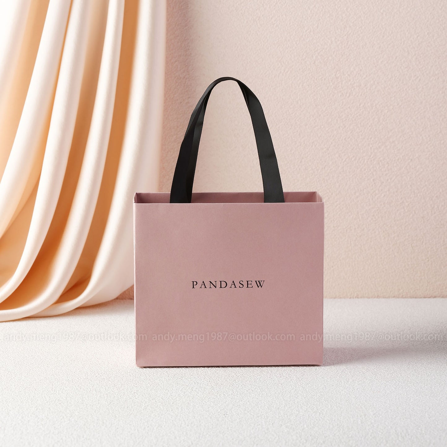 tote paper bags rose pink
