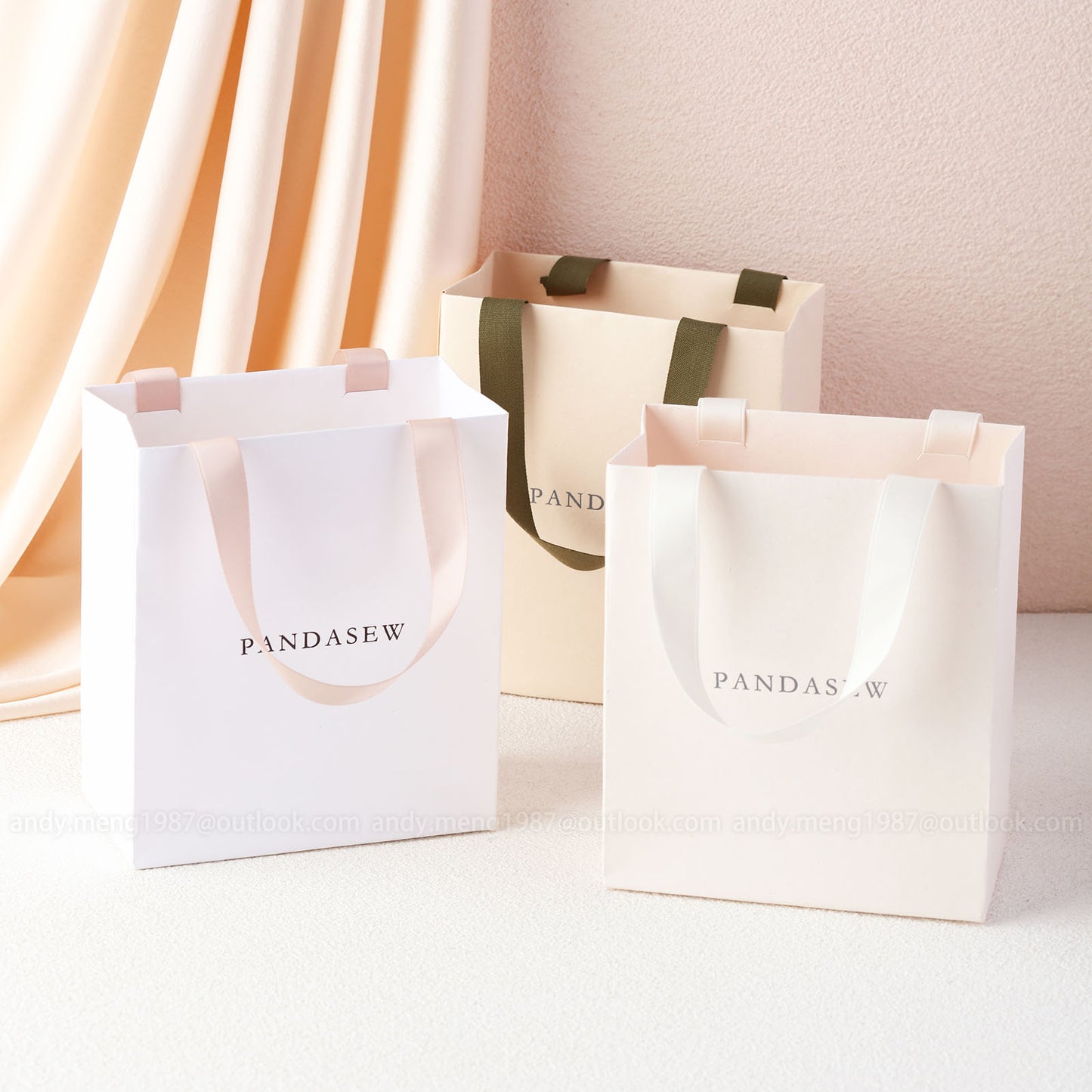 colorful paper bag 50pcs to start with logo custom