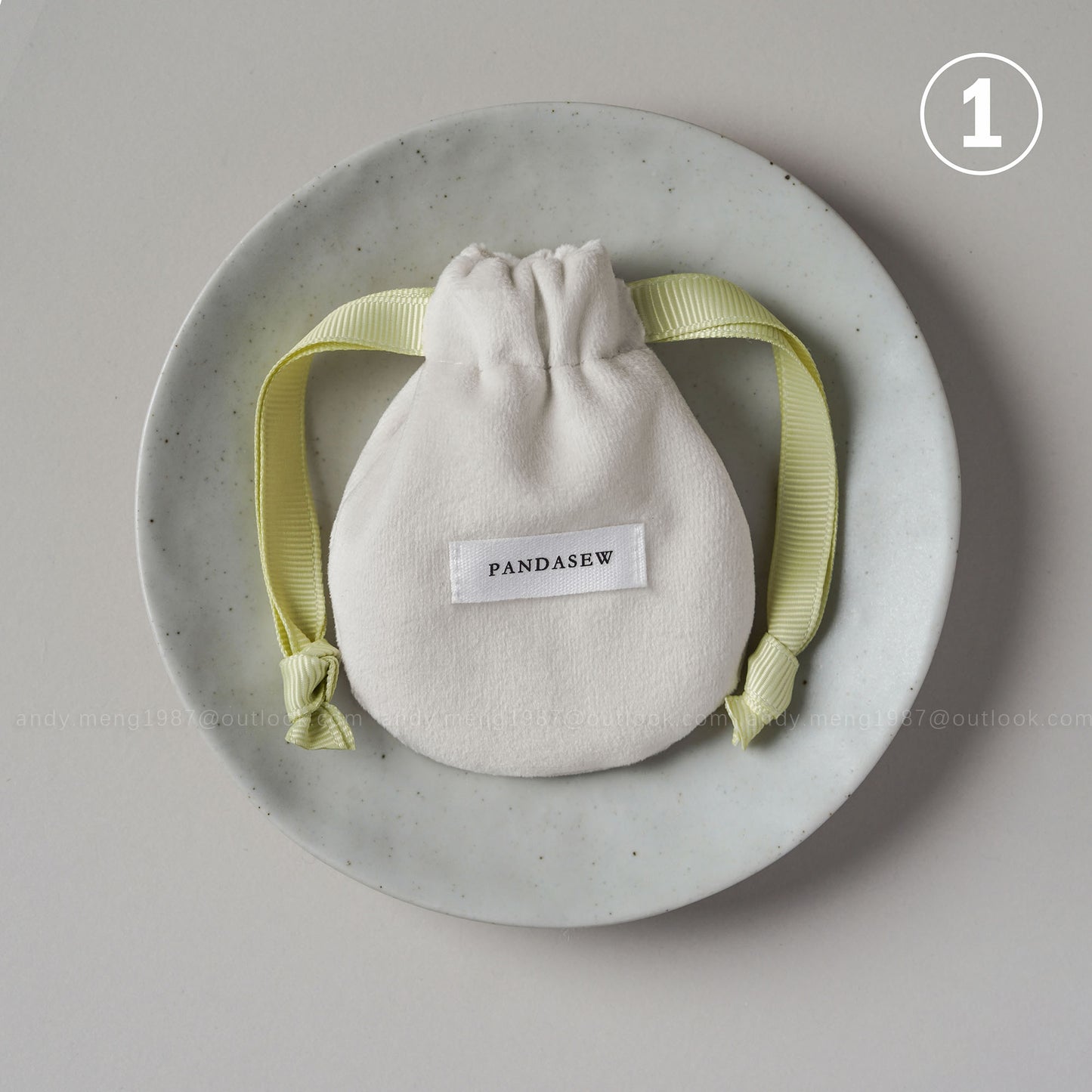 chic velvet jewelry bag small drawstring pouch in white