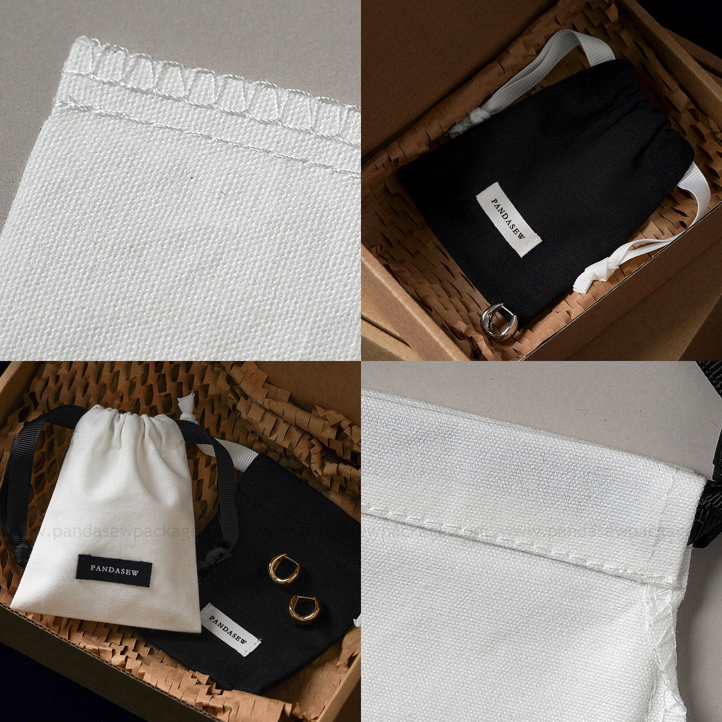 Pandasew package shop 8x10cm drawstring bag, with logo printing on bag