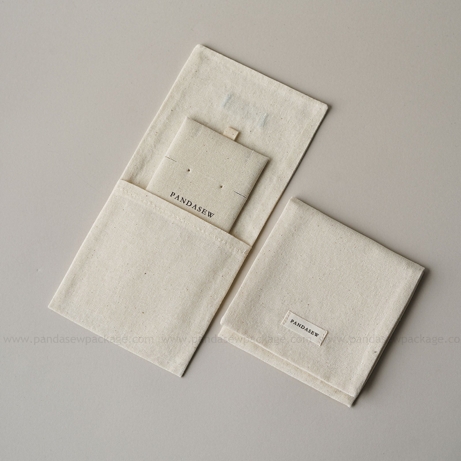 customized necklace and earrings insert pad with flap bag set