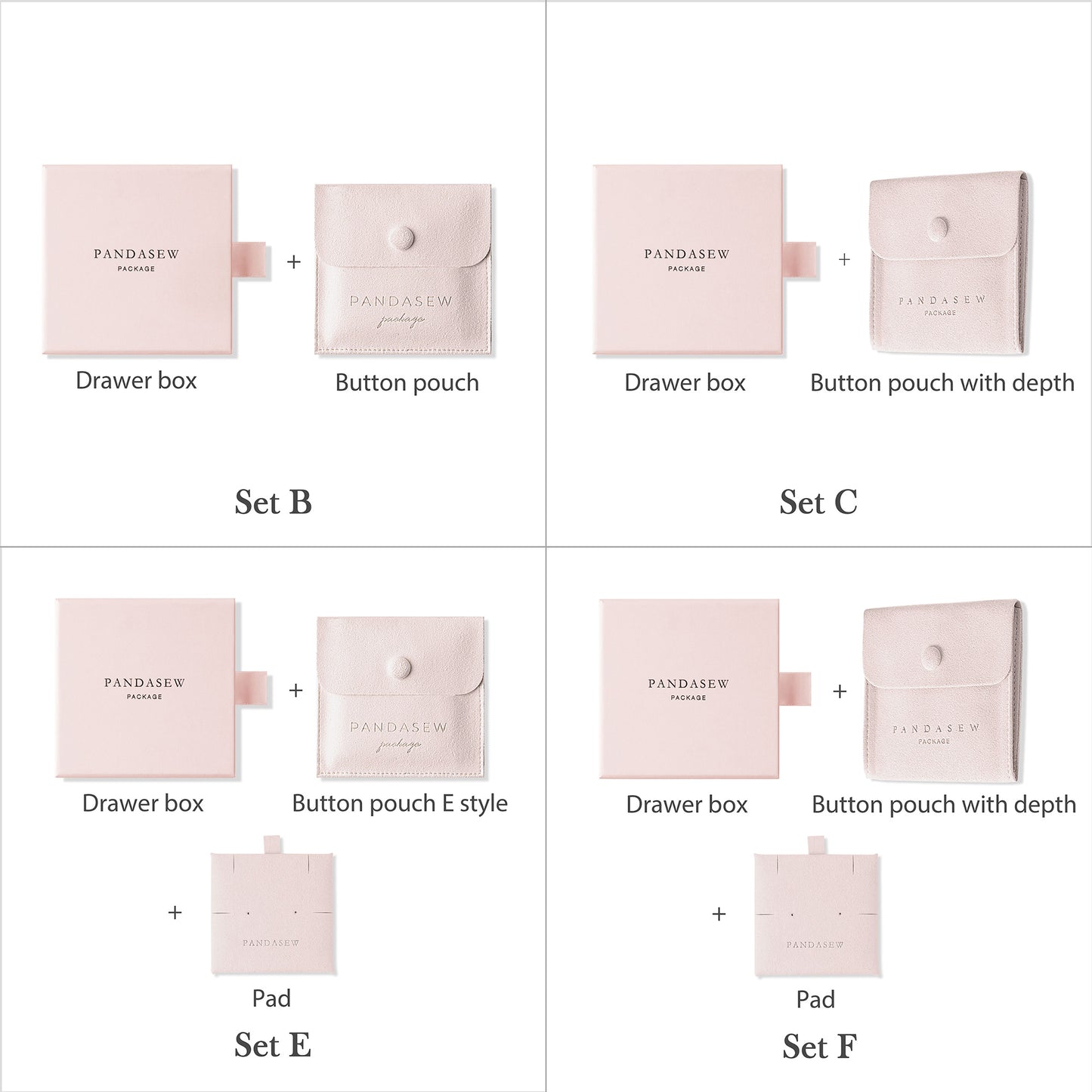 custom jewelry box with button pouch set