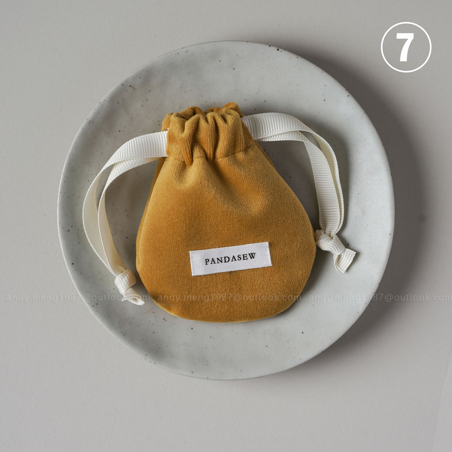 chic velvet jewelry bag small drawstring pouch in brown