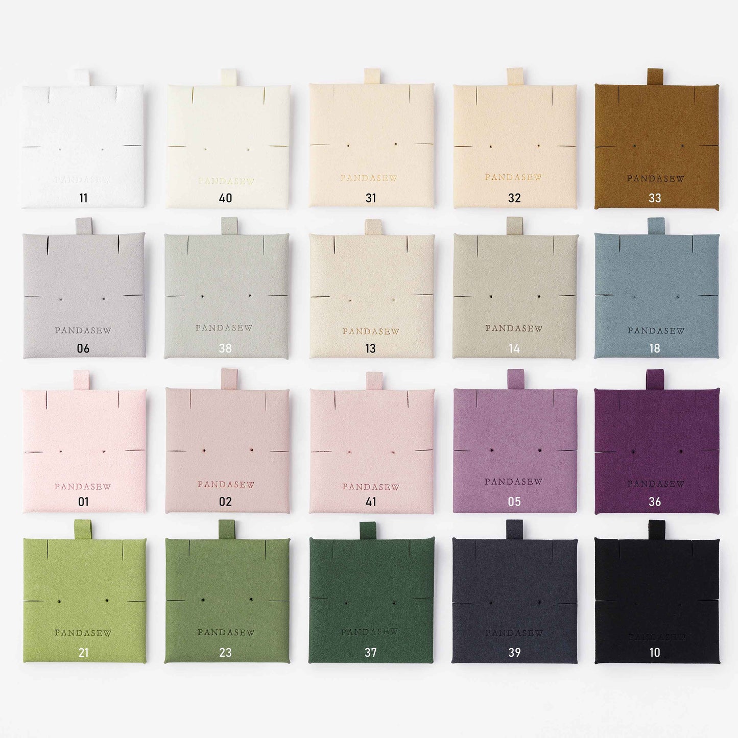 color numbers for 6x6 cm insert pads, custom earring&necklace&ring cards