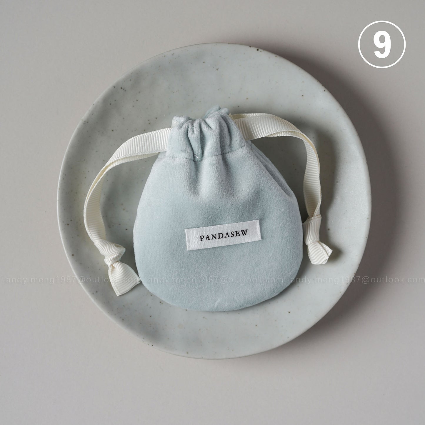 chic velvet jewelry bag small drawstring pouch in blue