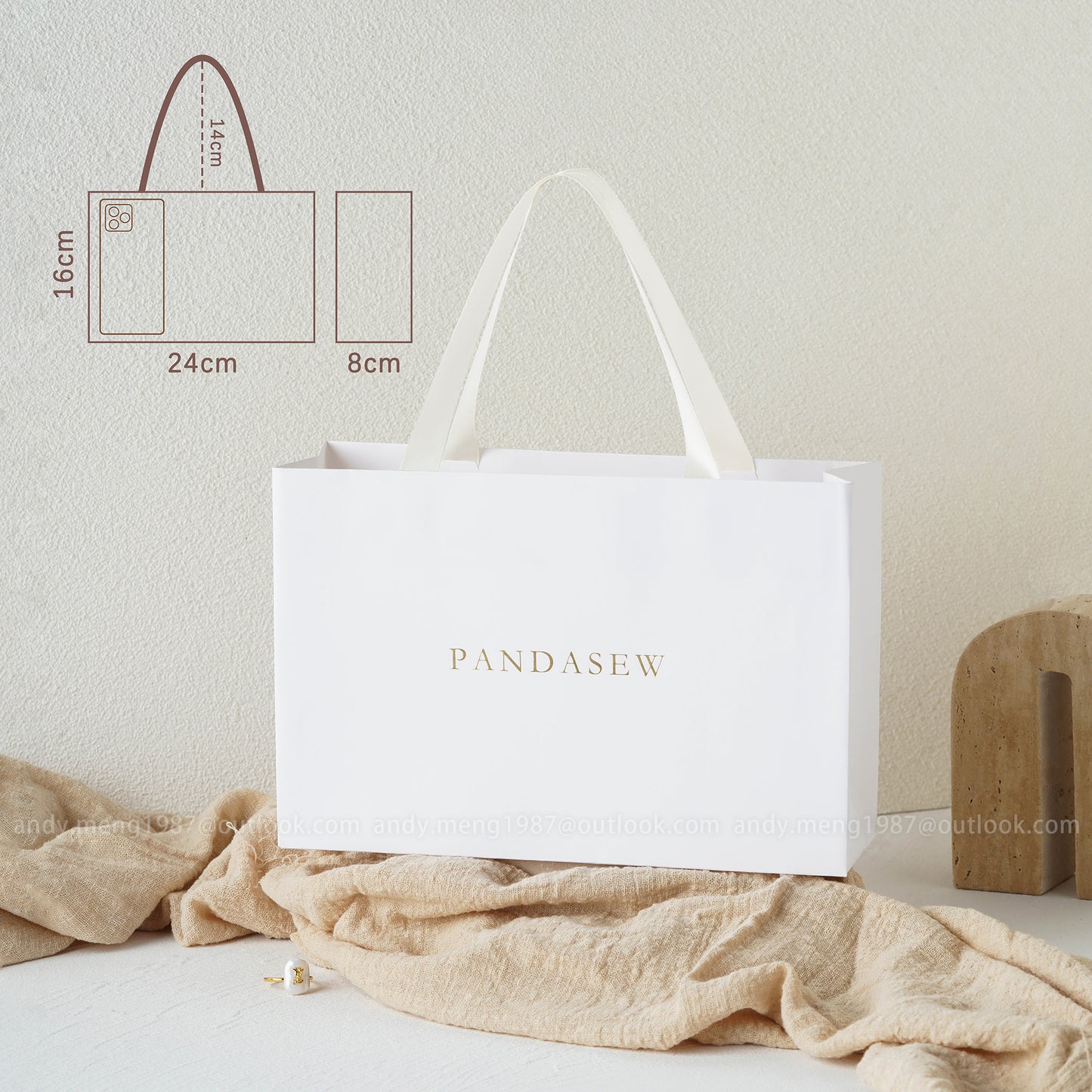 midle size beautiful paper bags 6x10 inches