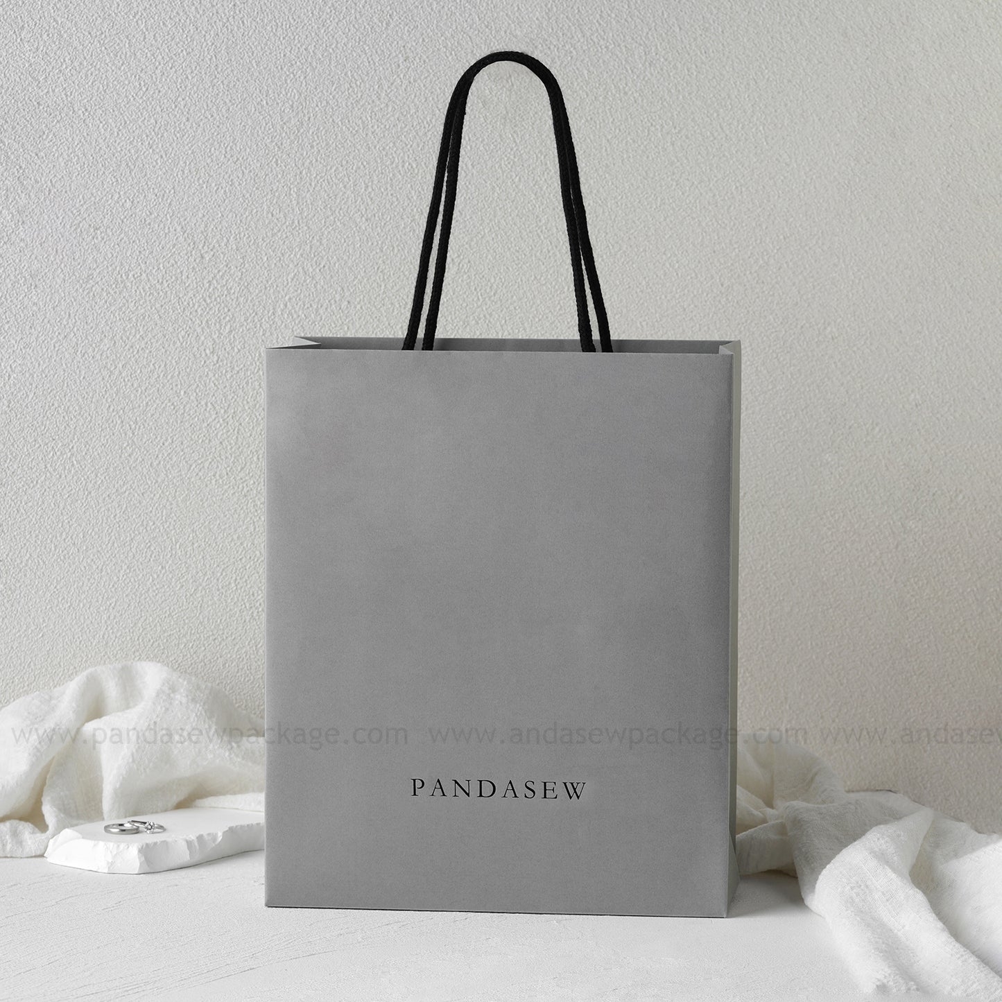 gray paper gift bags