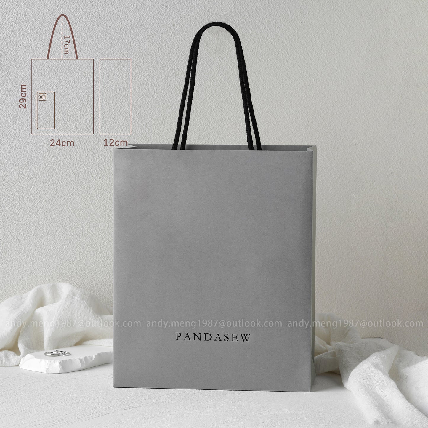 6Y&A6S 9.5*4.7*11.5inches largest Paper bag custom jewelry package bag personalized Paper Bag gift bags