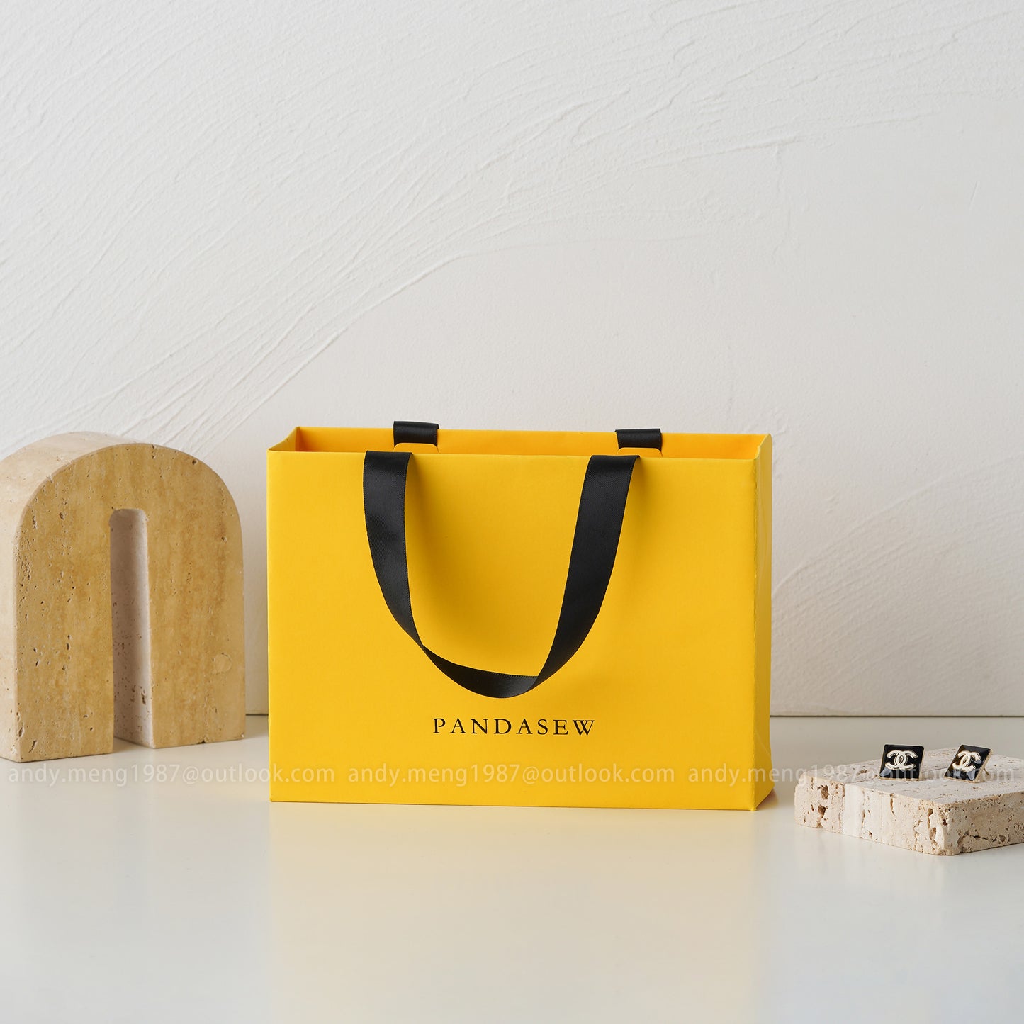 5x7 inches dark pink paper gift bags