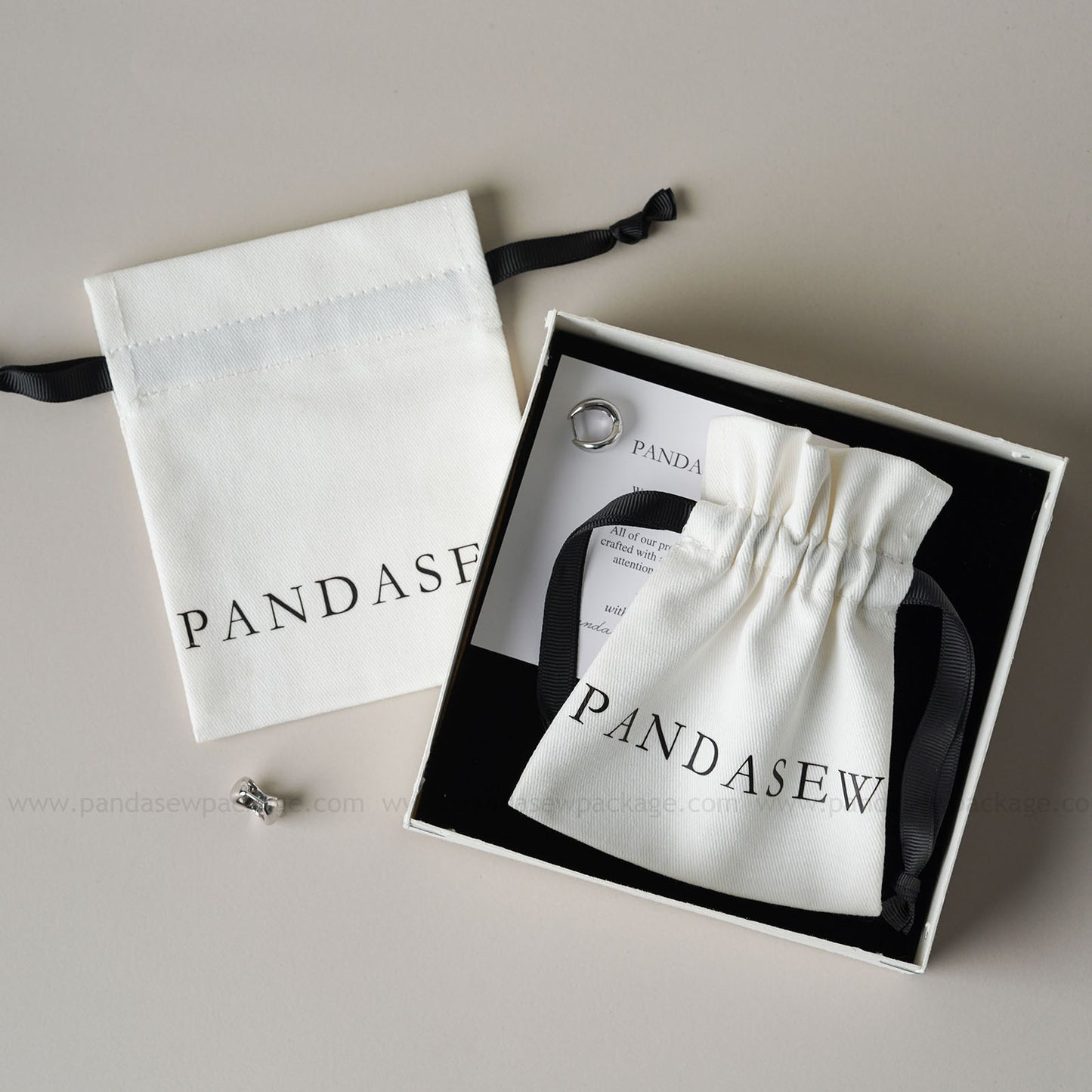 jewelry packaging box with bag set handmade bag print logo, name text