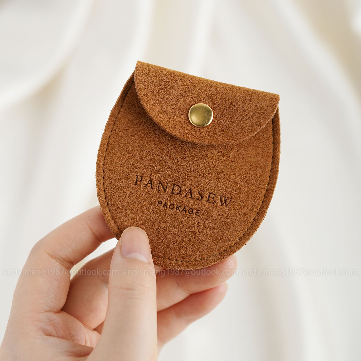 Saddle Bag Custom jewelry pouch personalized logo print jewelry pouch thick microfiber bag