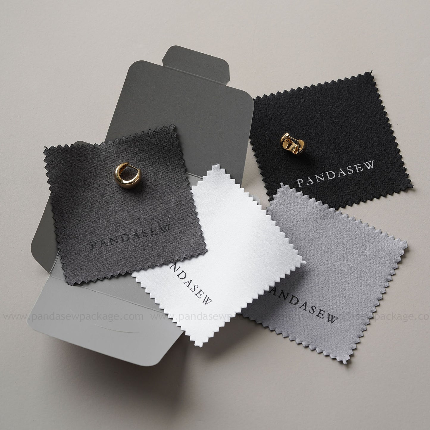 Pandasew customized Stylish packaging for silver-polishing cloth and outside case