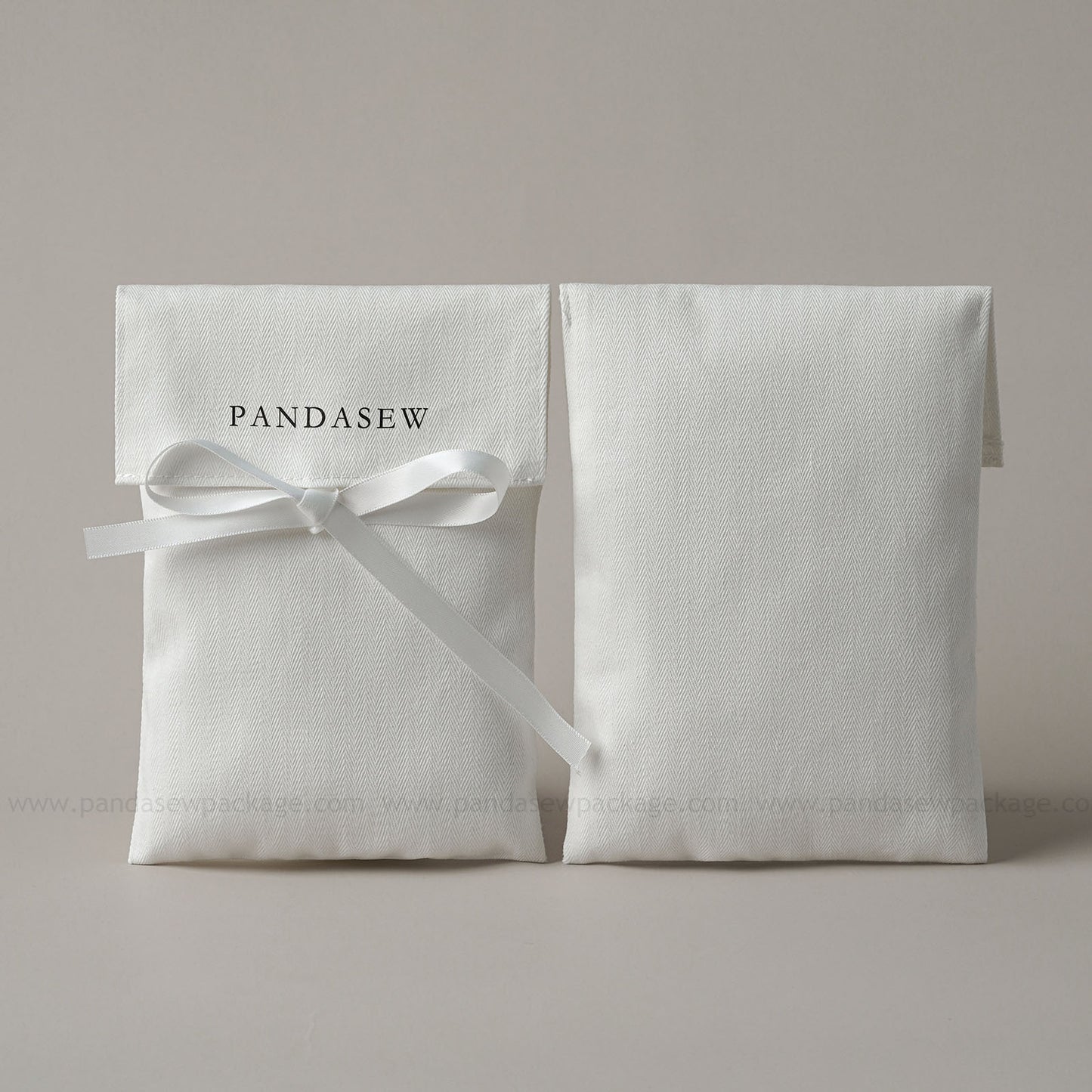 white handmade pure cotton bag, bespoke gift bag