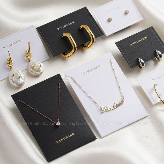 necklace cards with personalized logo