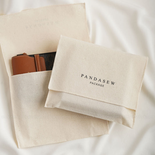 Beige envelope bag with custom logo