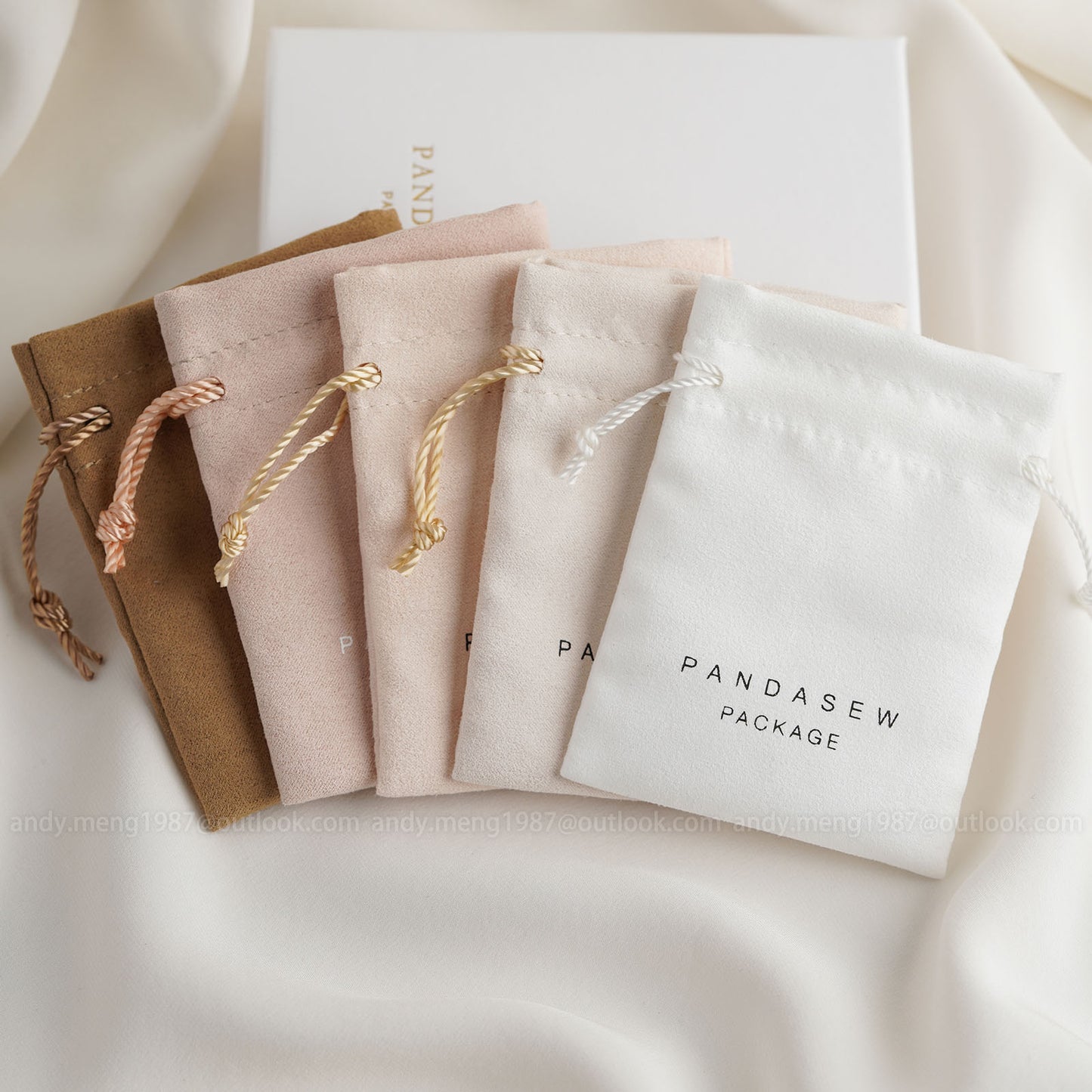 soft jewelry pouch with logo