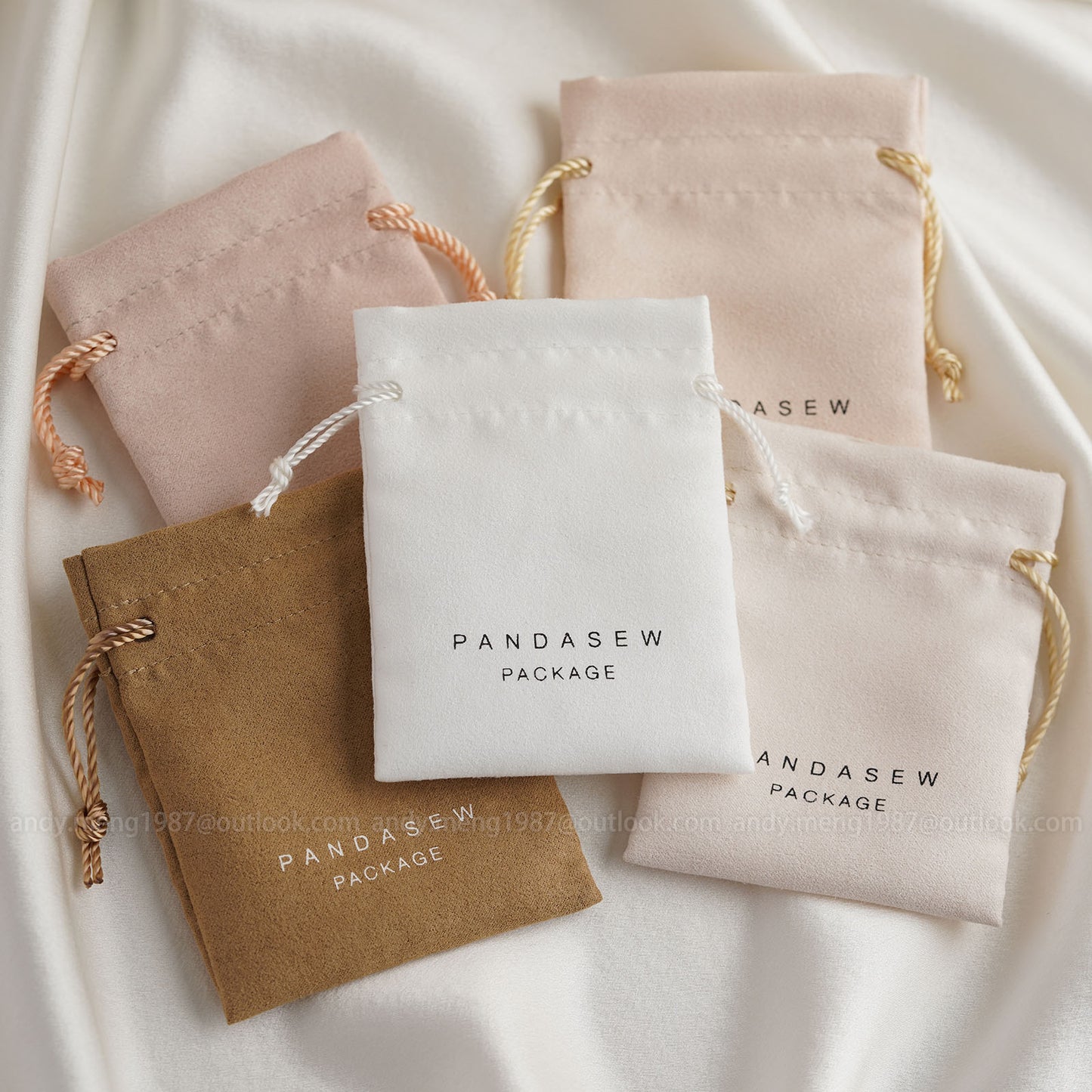 Suede jewelry pouches