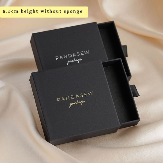 jewelry box black with logo custom make package special