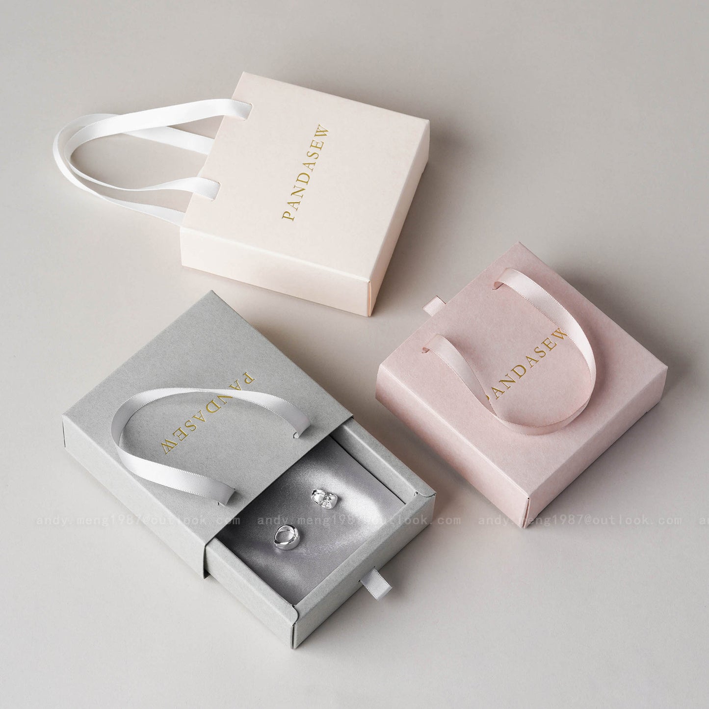 50pcs 10*10*3.5cm Jewelry Box Bracelet Box Pandasew Custom Logo Free Shipping BXt-146