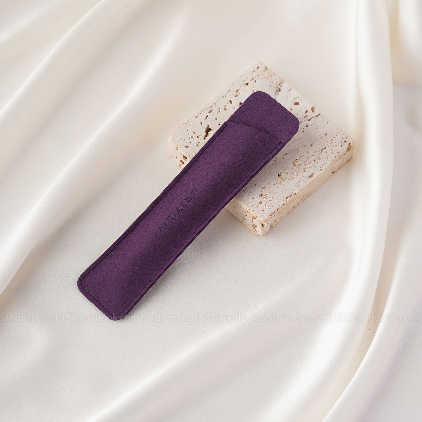 purple makeup brush case, watch strap package, eyes message stick case