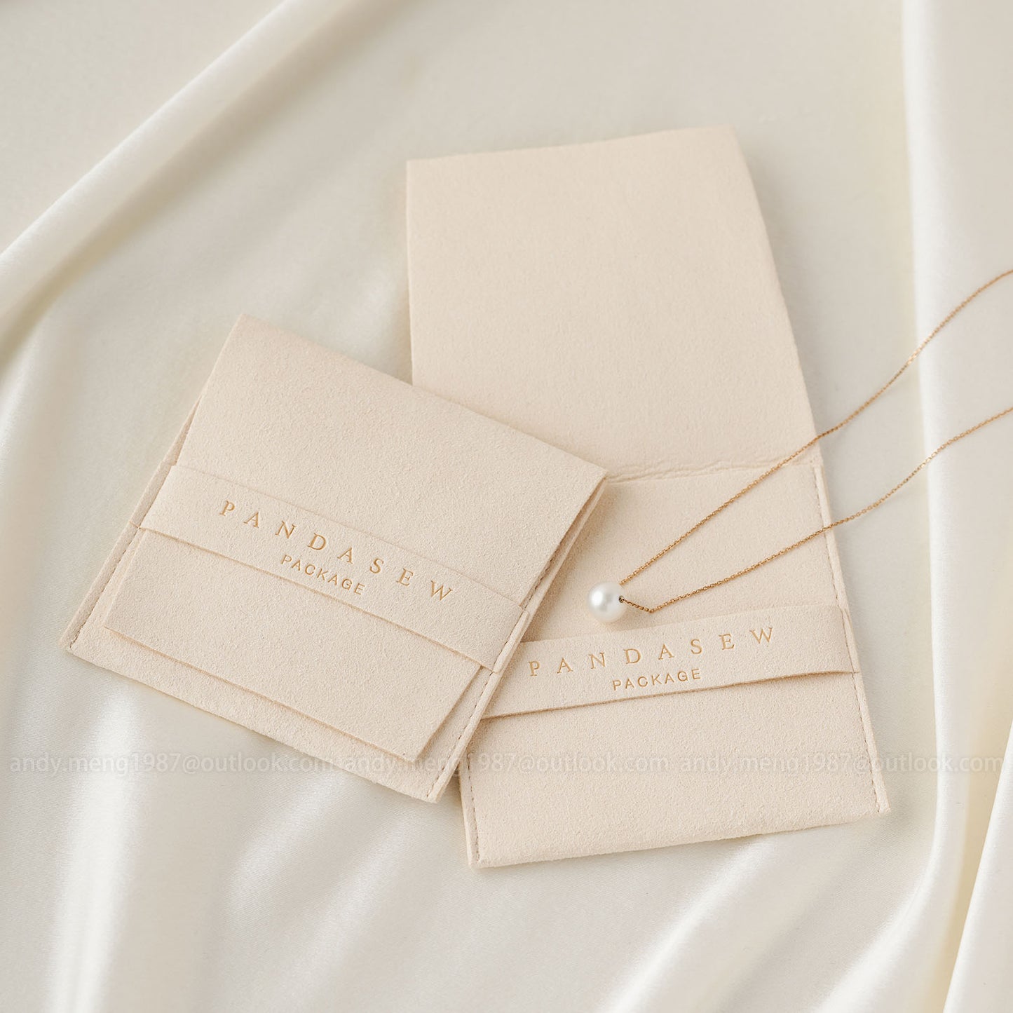 8x8cm apricot microfiber belt flap pouch