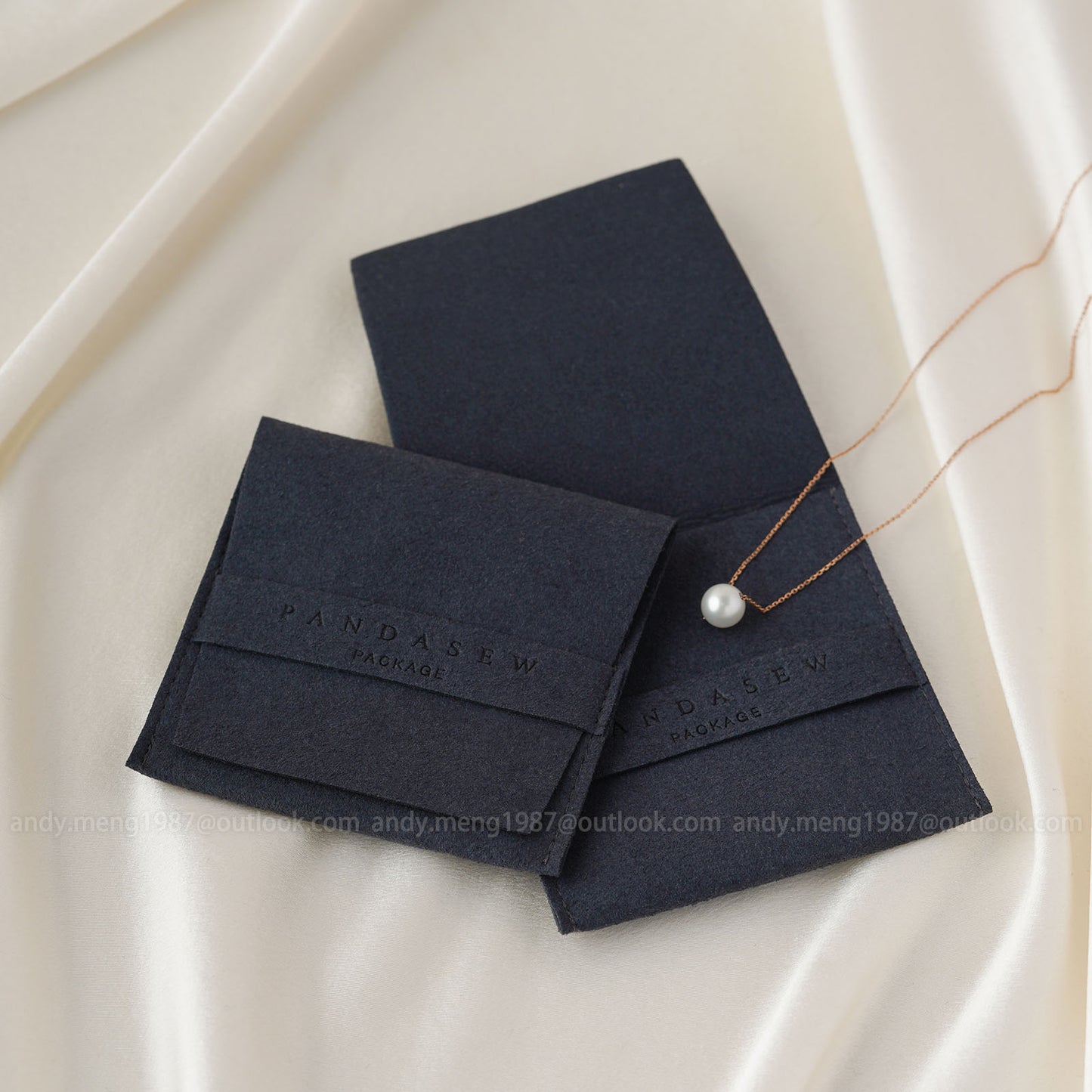 Navy blue jewlry packaging custom logo