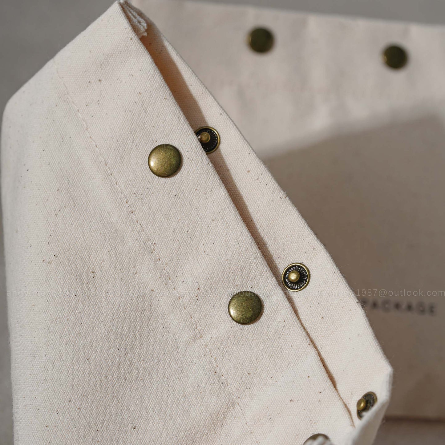 100pcs Custom Snap Cotton Bag flat bottom Gift Packaging: Rigid and Well-tailored B3M-123