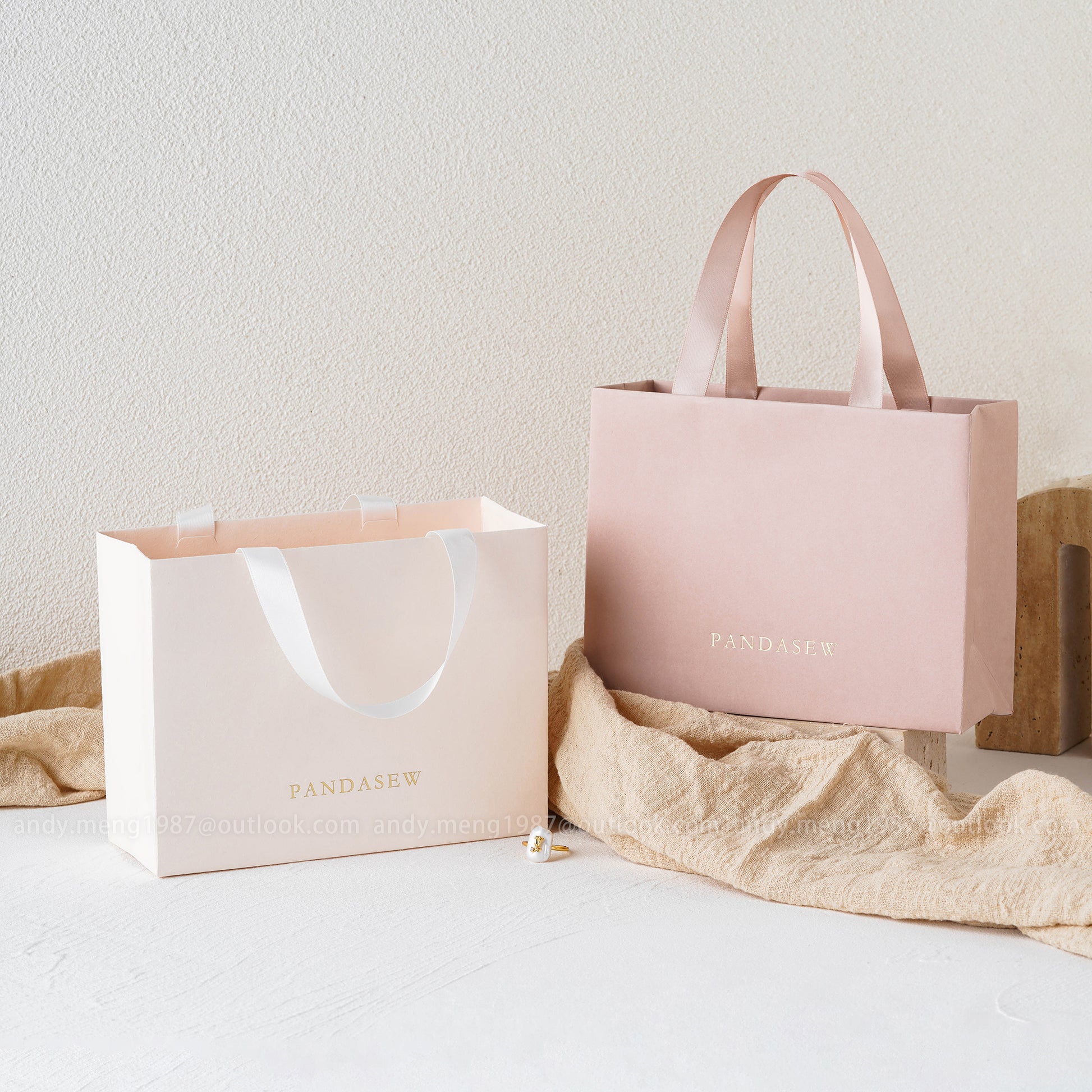 vertical paper bag print logo