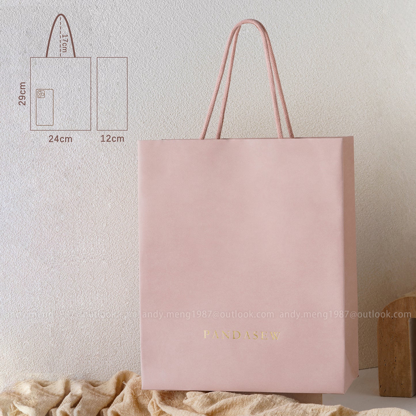 pink paper bag making