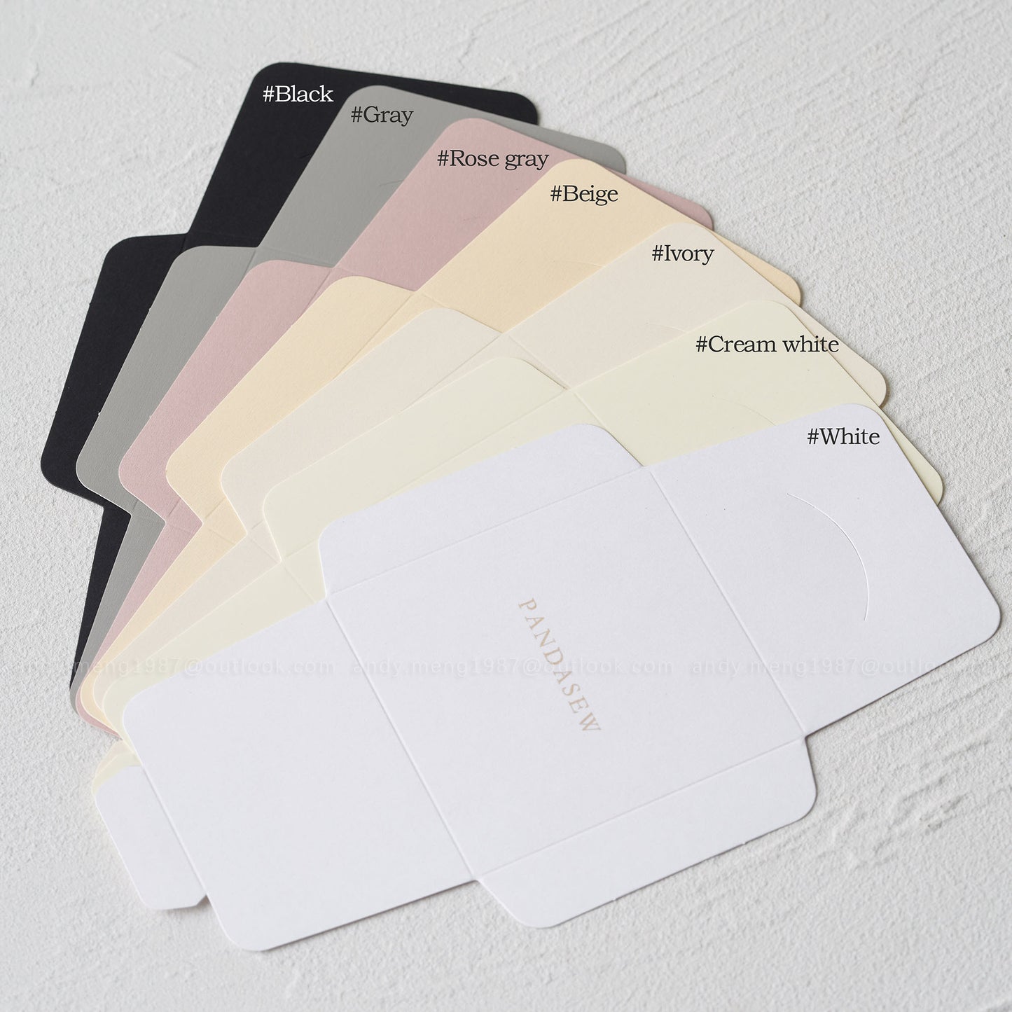 Pandasew cream, ivory and beige paper case with polishing cloth set, treated polishing cloth to clean jewelry