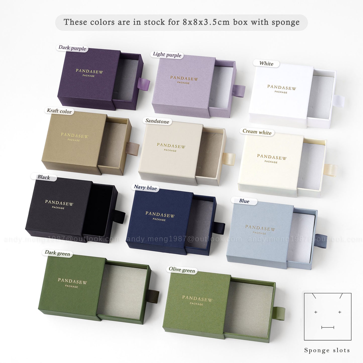 8x8x3.5cm jewelry box, custom logo on paper drawer box and pouch jewelry packaging cardboard box