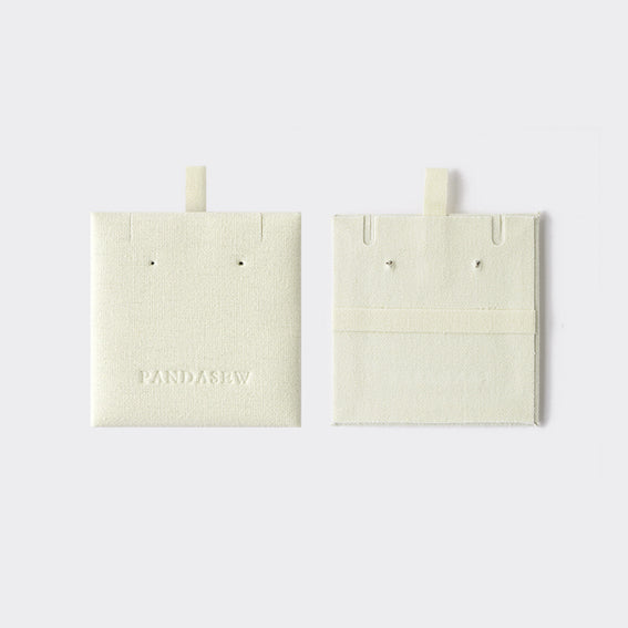 beige cotton canvas pad for necklace and earring