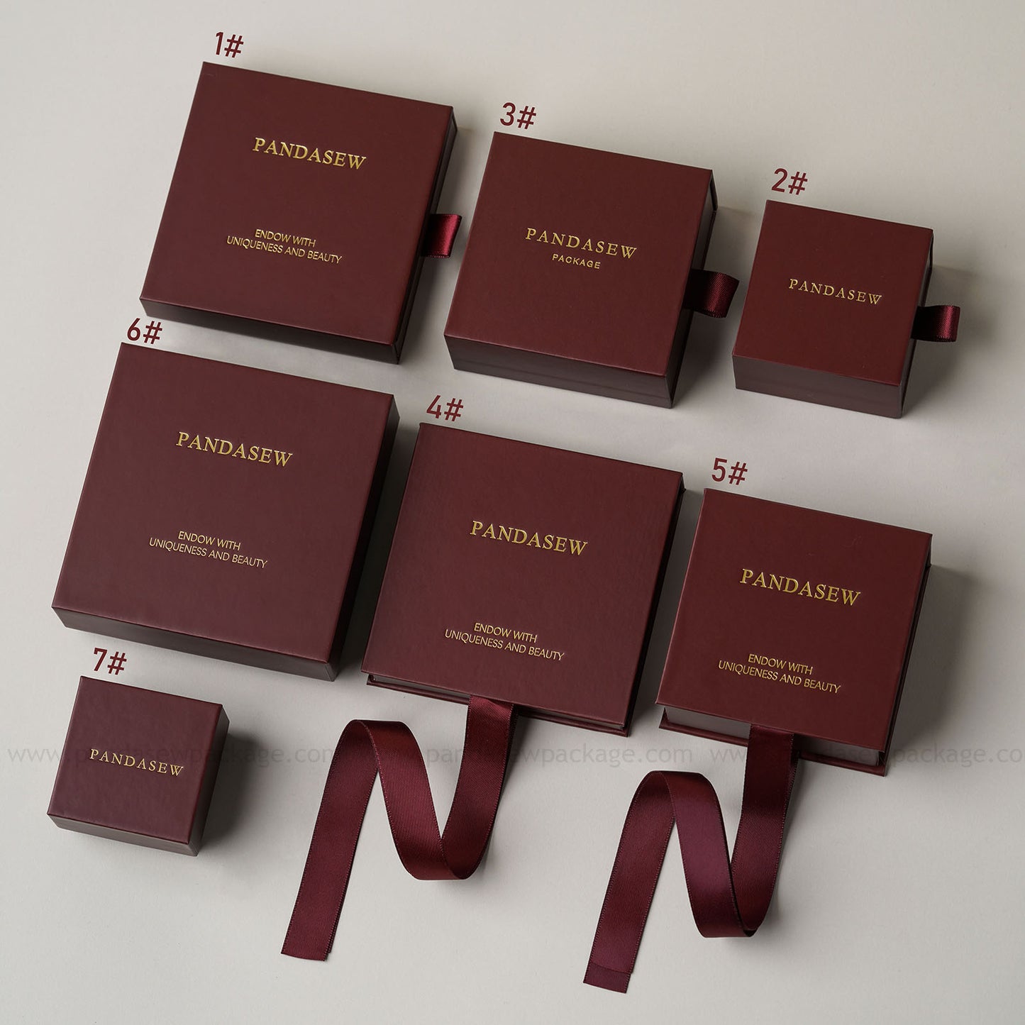 burgundy gift box custom logo MOQ is 50