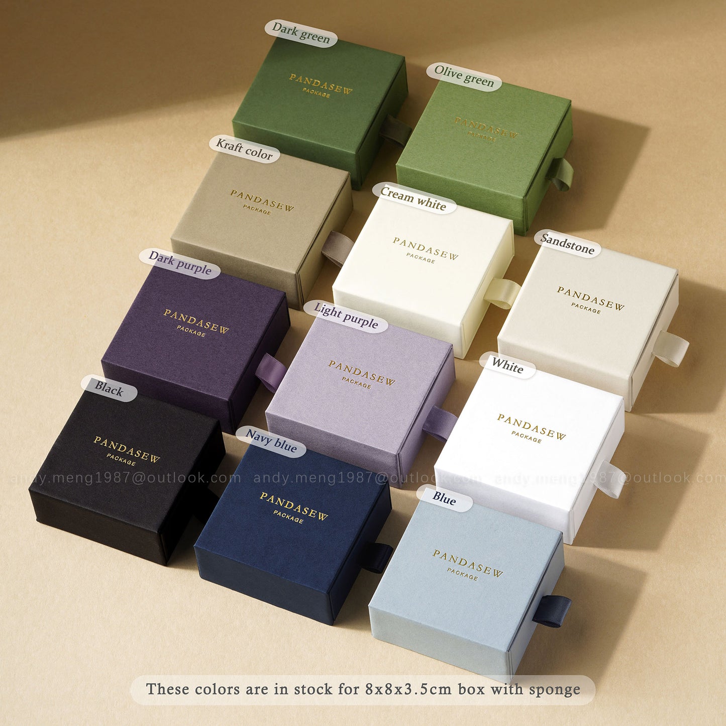 8x8x3.5cm jewelry box, custom logo on paper drawer box and pouch jewelry packaging cardboard box