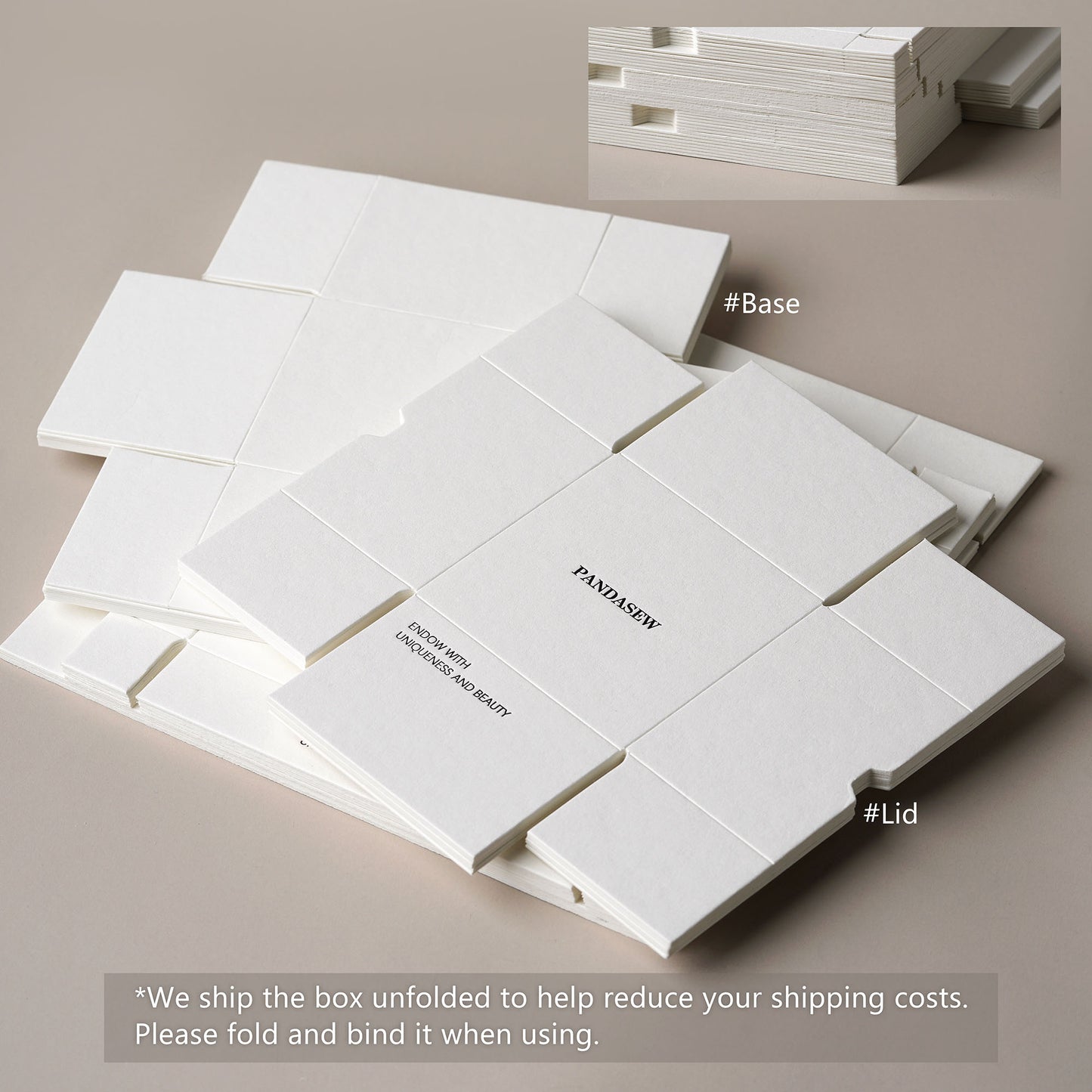 100-Piece All-in-One Paper Box Set: Flat Pack Shipping + Stapler for Easy Assembly BX-151