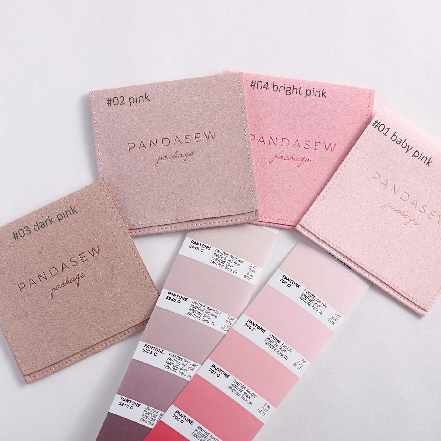 Pandasew Custom Logo 50PCS Microfiber Jewerly Pouch Packaging