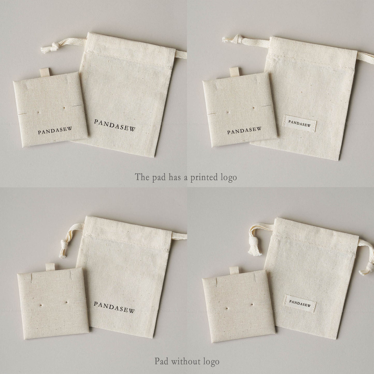 Chic Pandasew package pouch with a pad set for jewelry, multiple uses