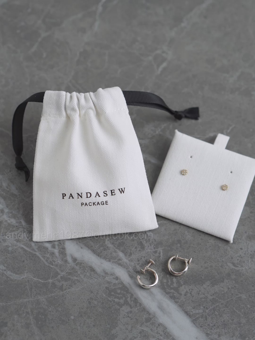 herringbone twill cotton pouch custom logo, jewelry package pouch