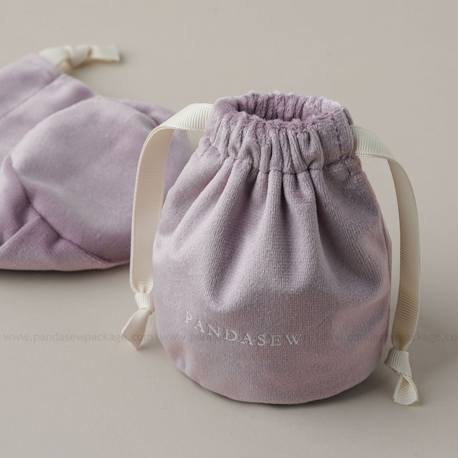 Violet drawstring bag for Candles, perfume, skind care Gift Packaging Bag custom size and logo