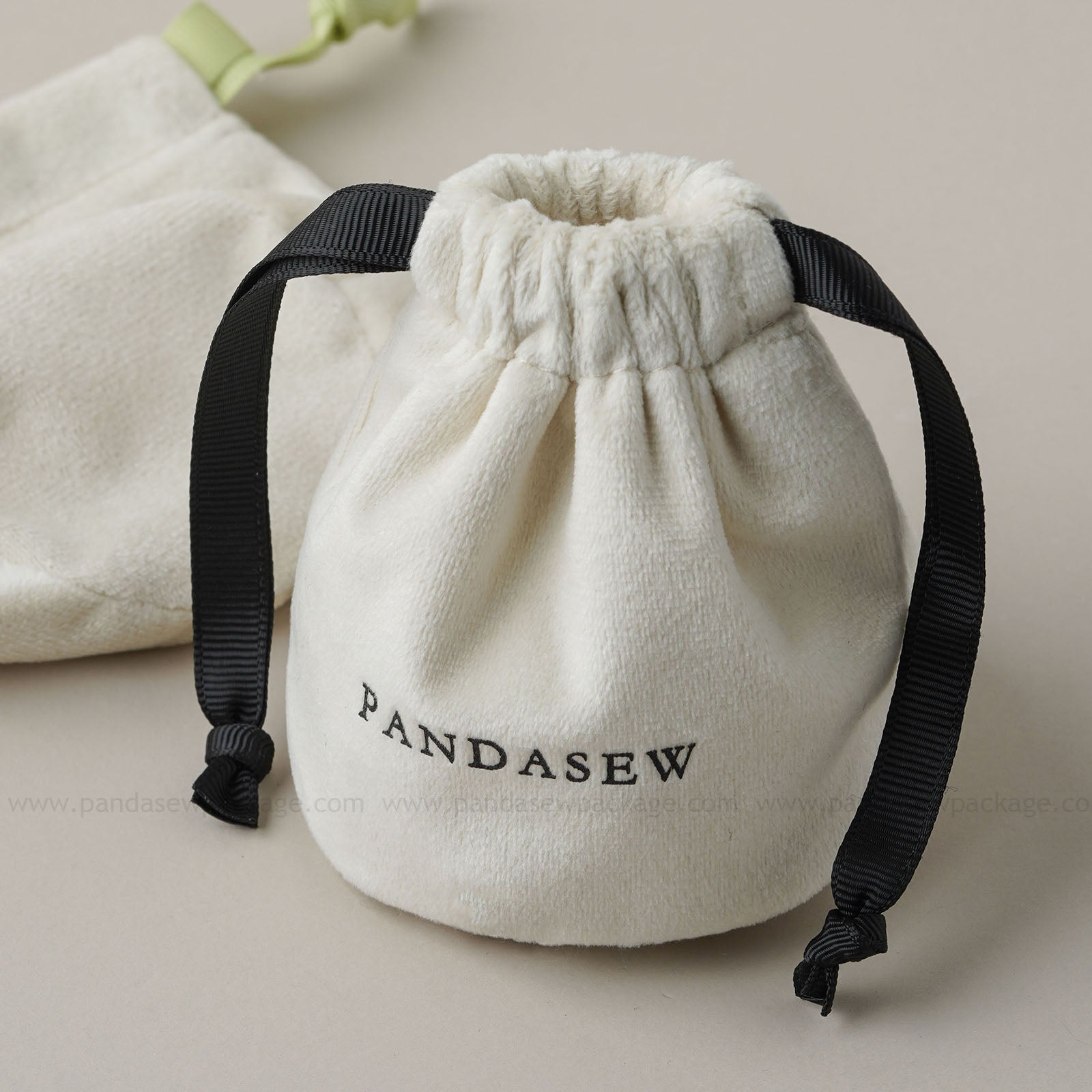 Thick textured velvet drawstring bags. Luxury gift packaging for small businesses