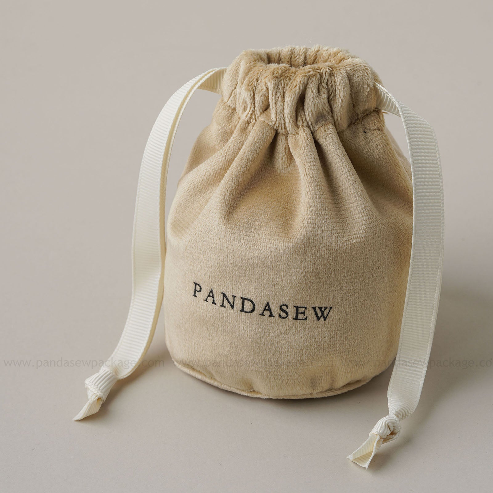 Thick textured velvet drawstring bags. Luxury gift packaging for small businesses