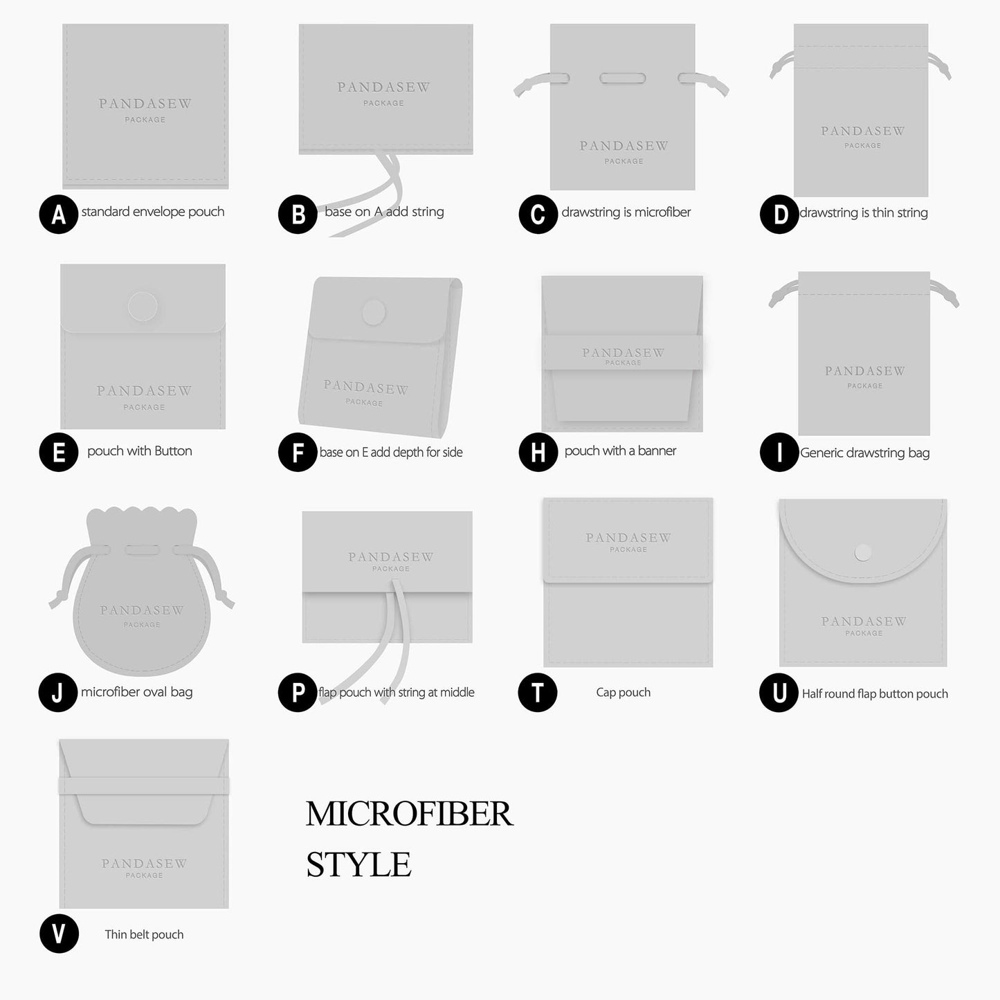 Shapes and styles of jewelry bags