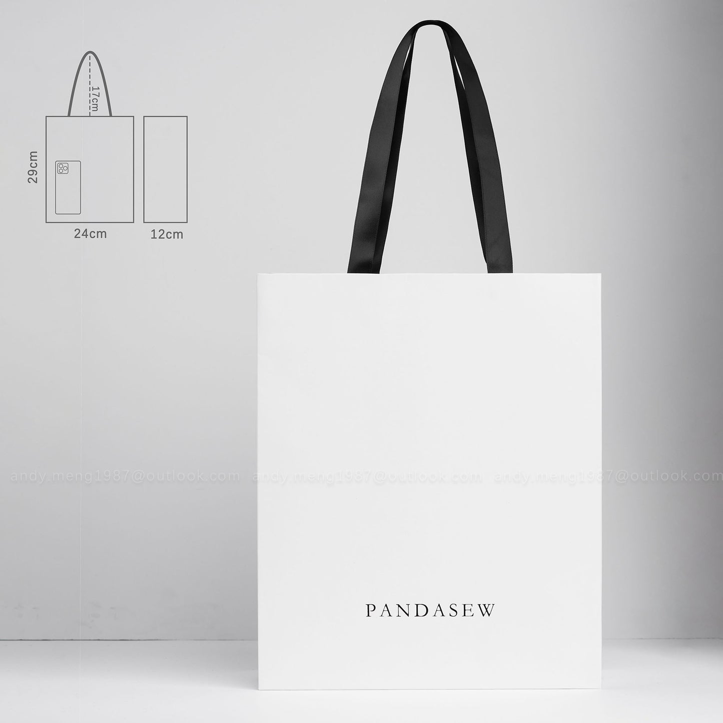 white kraft paper bags large bag 24x29cm