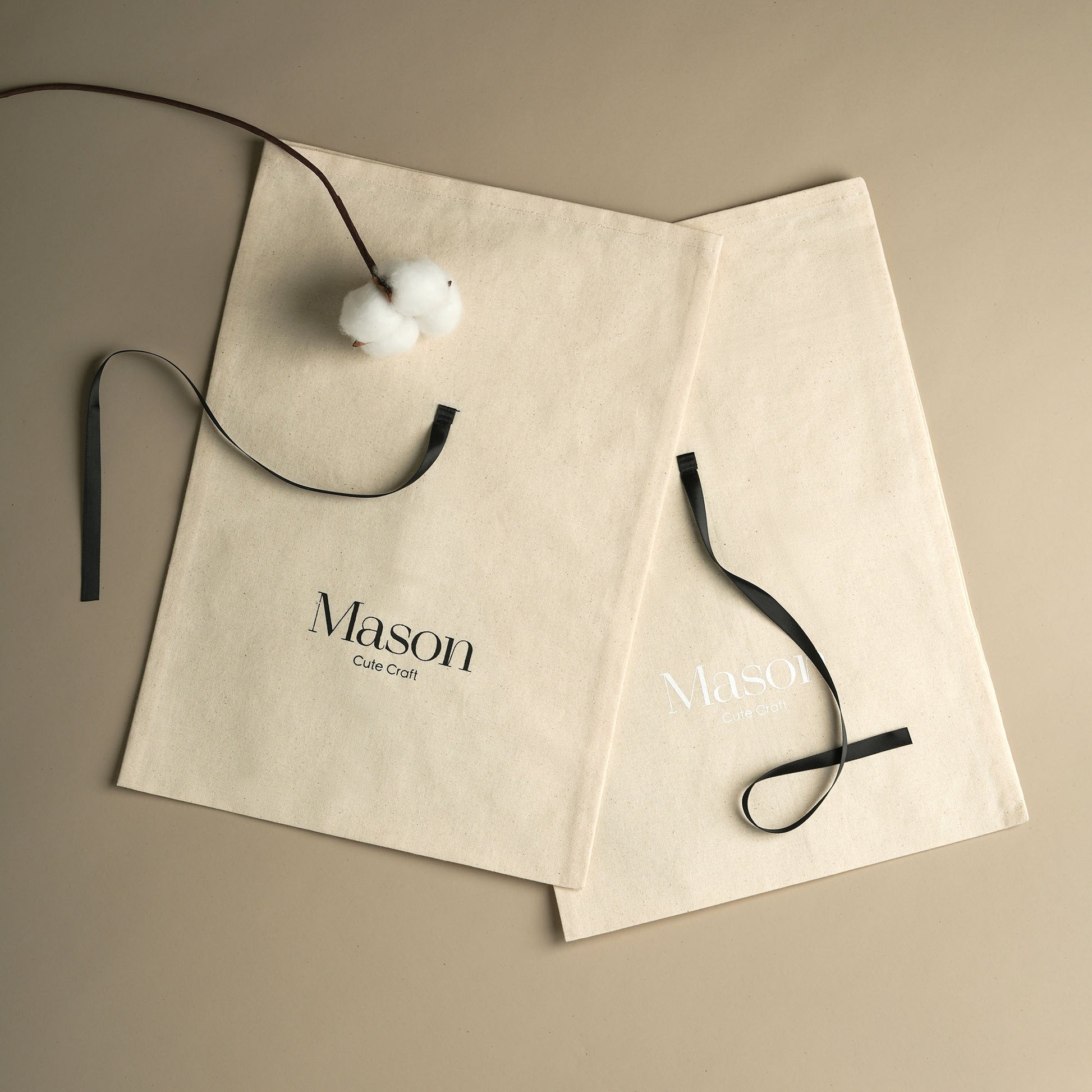 Thick Cotton Envelope Dust Bags Custom Logo
