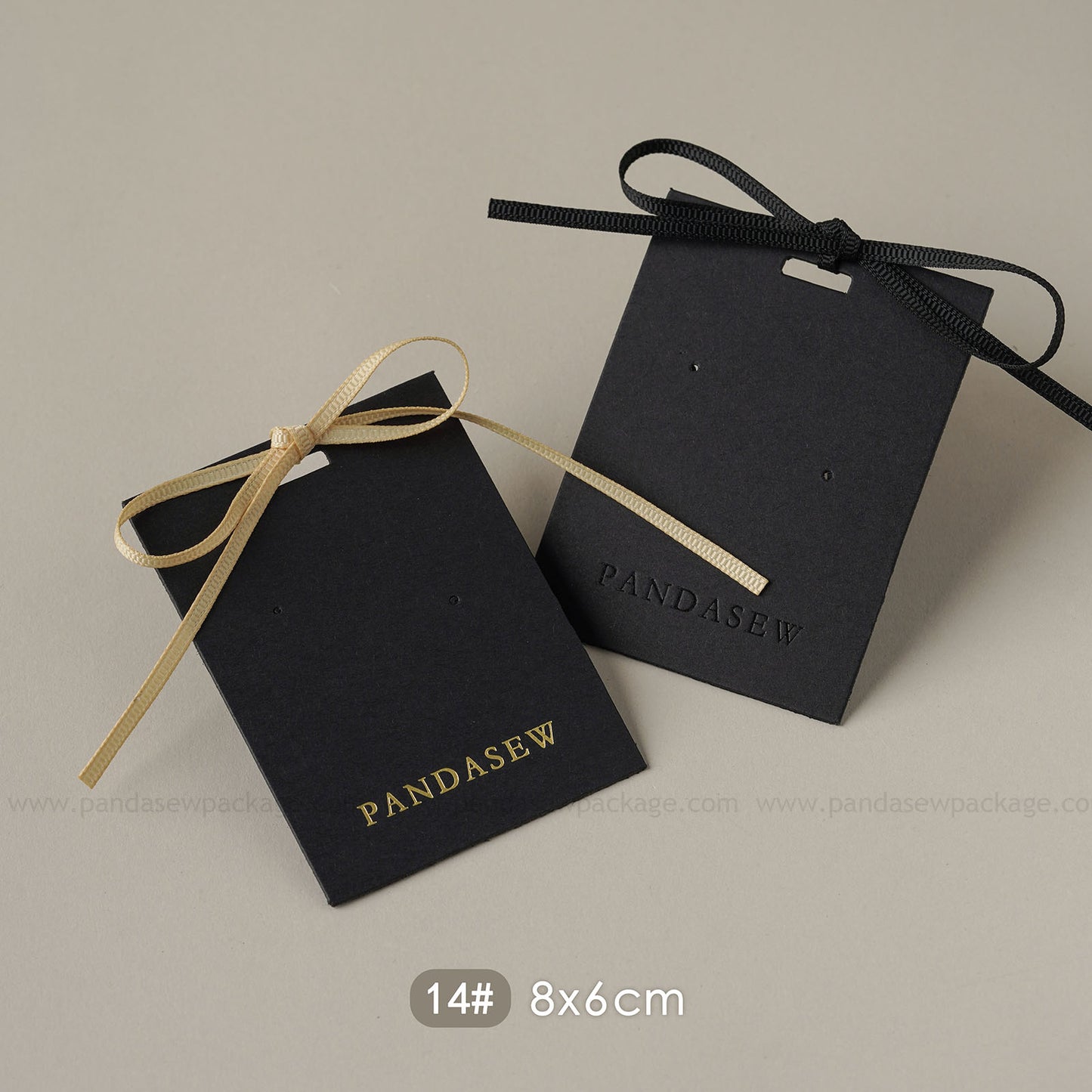 Chic earring cards deboss gold logo