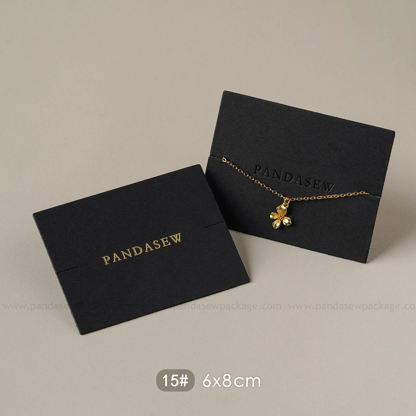 Chic bracelet cards deboss gold logo