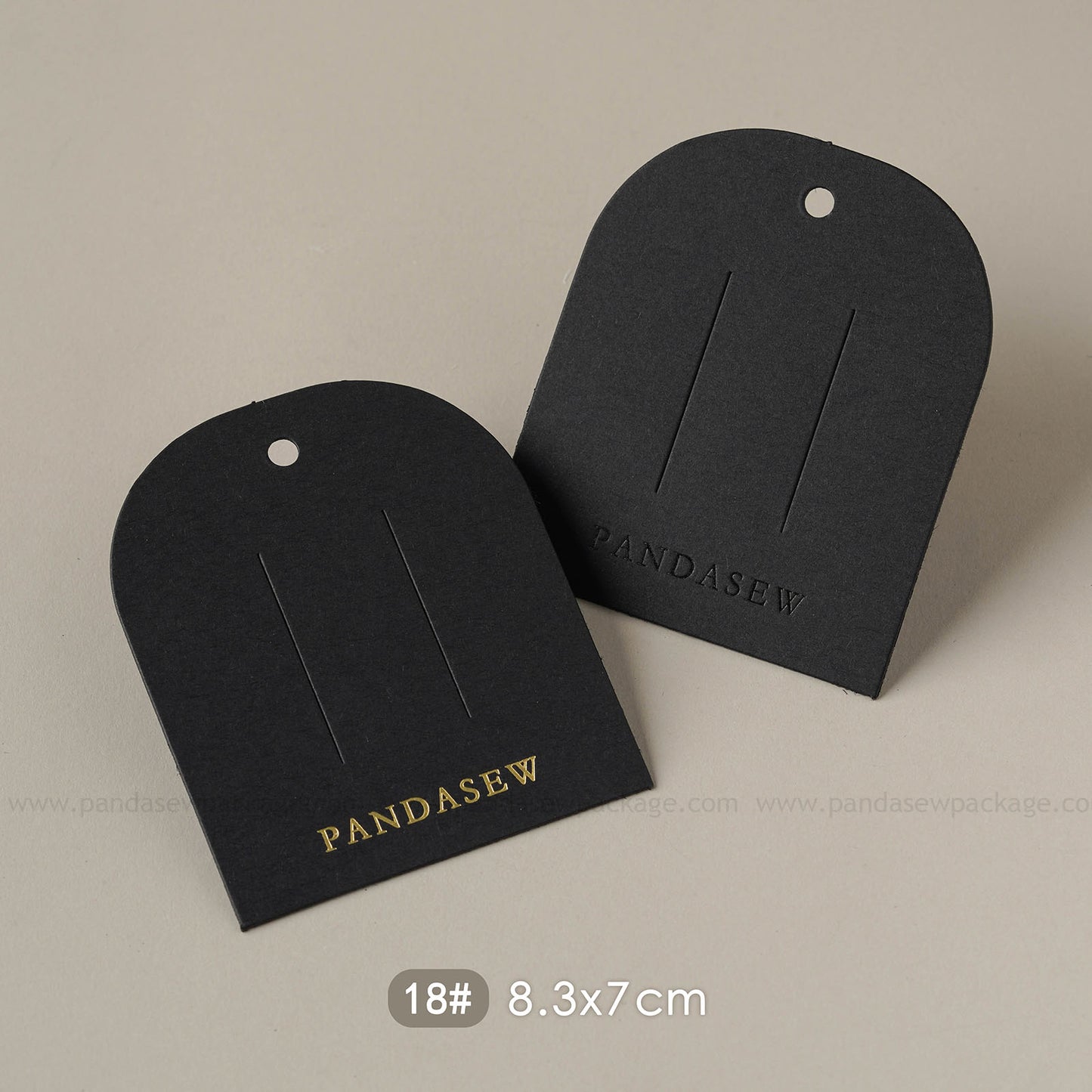 black hairpin cards deboss gold logo